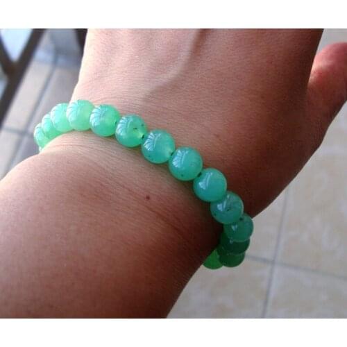 Free Shipping Natural Australian Chrysoprase Round Beads 8.5mm Stretch Bracelet Women Jewelry Accessories Weddings Gift