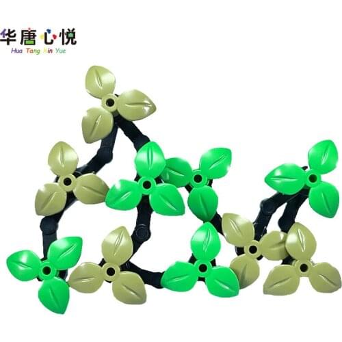 Locking City Series Plant Rattan Green Branches Decorative Garden Building Blocks Educational Toys Childs Gift Cities Model Toy