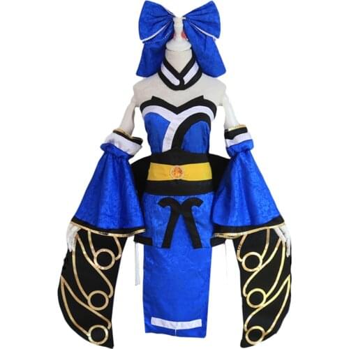 Brdwn FGO Fate Grand Order Girls Womens Fox Lancer Tamamo no Mae Cosplay Costume Kimono