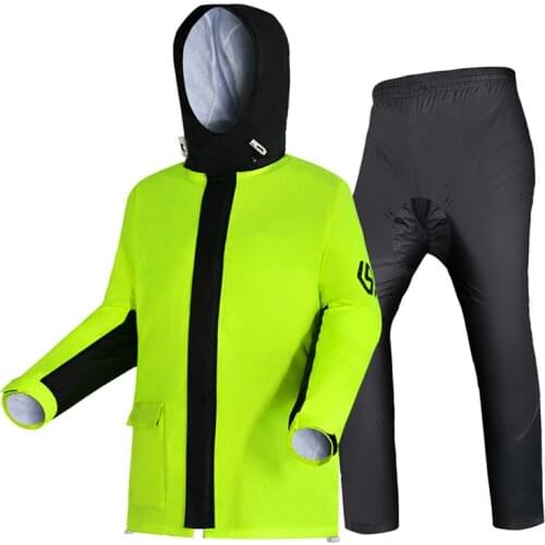Motorcycle Riding Raincoat With Reflective Stickers Waterproof Cloak Raincoat Rain Pants Thickened Raincoat For Electric Cars