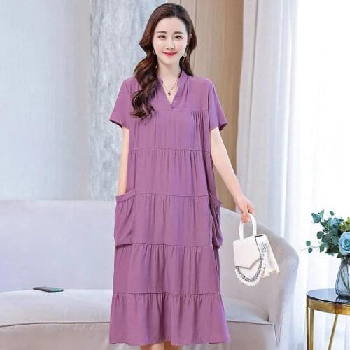 FANMUER Solid Summer Dresses