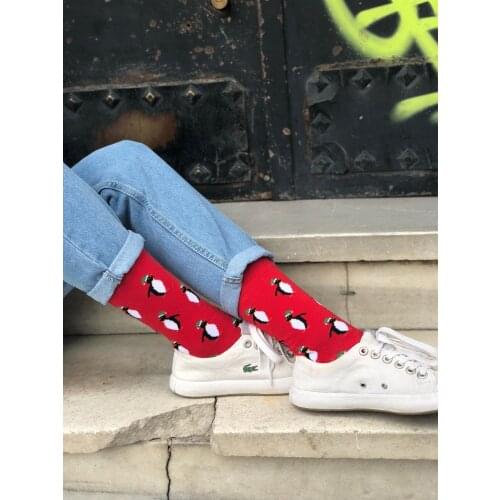 Penguin Creative High Quality Harajuku Fashion Men Woman street Hip Hop Cotton Unisex happy sock Funny sock Gift Idea Christmas