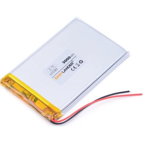 Best battery brand Size 655585 3.7V 3000mah Lithium polymer Battery with protection board For Tablet PCs PDA Digital Products