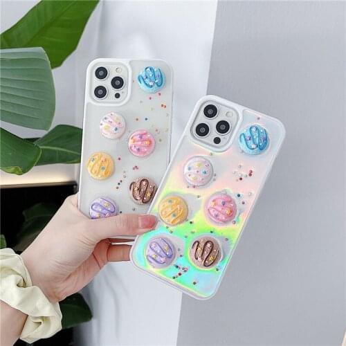 Retro Chocolate fruit Ice cream Sweet 3D kawaii Phone Case For iPhone 11 12 Pro Max Xs Max XR Xs 7 8 Plus 7Plus case Cute Cover
