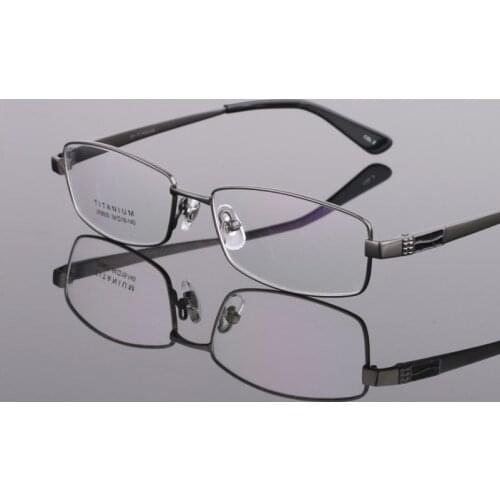Width -140 pure Titanium men eyeglasses frames myopia optial prescription full rim Spectacle frames male brand Eyeglass eyewear
