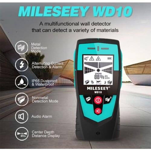 Mileseey Stud Finder Wall Scanner Wire Detector Handheld Multifunction Wall Detector with Large Accurate Sensor AC Detection