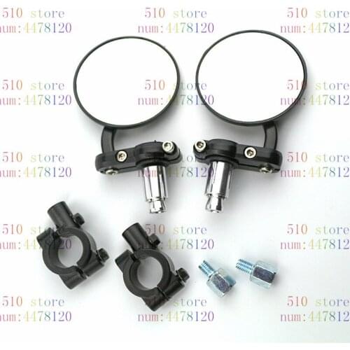 Newest Universal 7/8" Round Bar End Rear Mirrors Moto Motorcycle Motorbike Scooters Rearview Mirror Side View Mirrors
