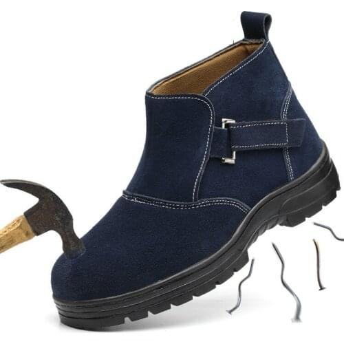 Steel Toe Shoes Men Winter Work Boots Mens Snow Boots Plush Fur Warm Working Shoes Man Safety Boots Autumn Working Safty Shoes