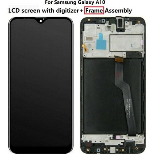 OEM For Samsung Galaxy A10 SM-A105 LCD Screen and Digitizer Touch Screen + Frame Assembly Replace Part - Black