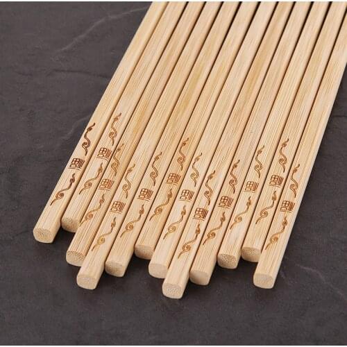 5 Pairs Natural Bamboo Wood Chopsticks Fish Healthy Chinese Reusable Kitchen Sushi Food Stick Tableware Sushi Chopstick