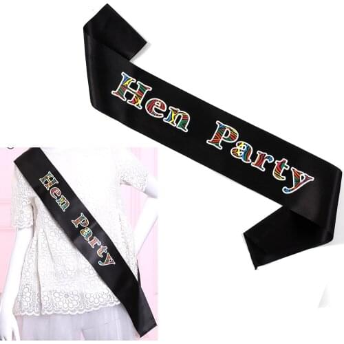 3pcs Black ribbon wedding sash 2020 new design fashion colorful zebra printing Hen party bridesmaid maid of honor bachelorette