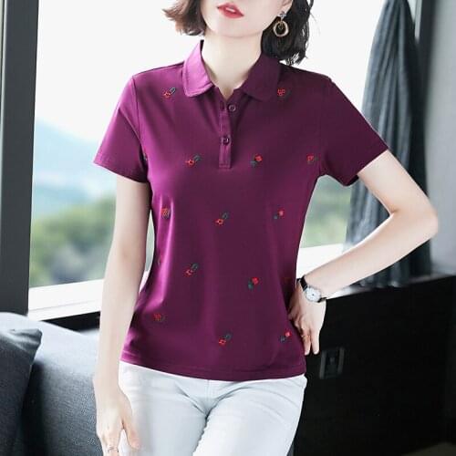 Top Quality 2021 New Solid Color Women Polos Shirts 100% Cotton Short Sleeve Casual Polos Hommes Fashion Summer Lapel Male tops