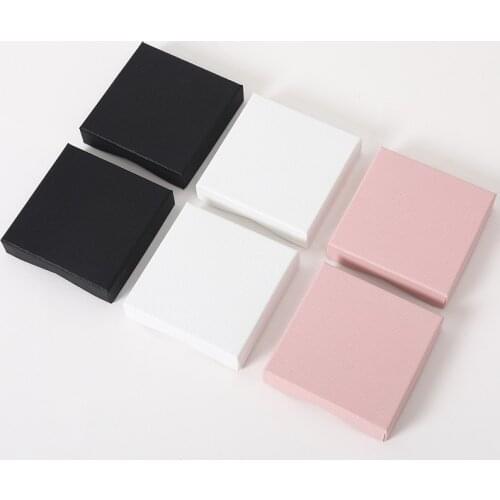 12pcs Square jewelry organizer box Engagement Ring For Earrings Necklace Bracelet Display Gift Box Holder Black Pink white