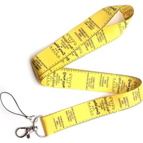 CA120 Wholesale 20pcs/lot Cartoon Yellow Straps Lanyard ID Badge Neck Straps Rope Chain Necklace Jewelry