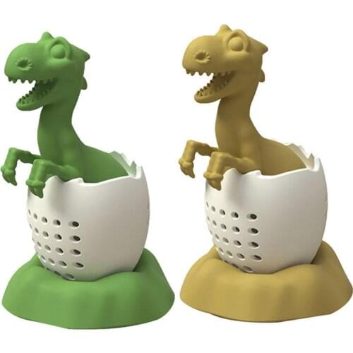 Hatched Dinosaur Silicone Tea Infuser Leaf Strainer Filter Diffuse Drink Tool Tea Strainers Useful Tea Spoon Filter Kitchen Tool