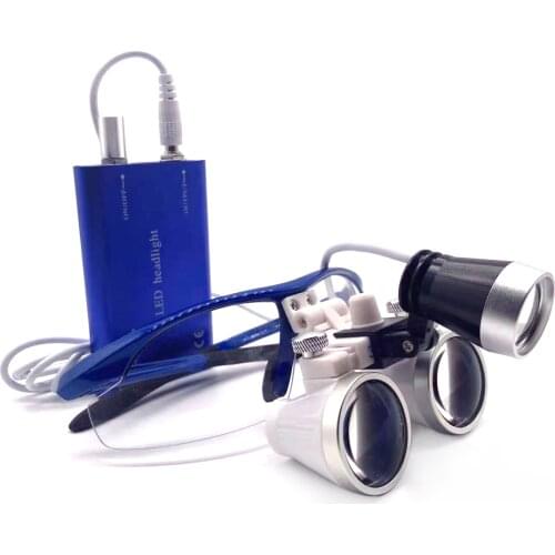 Dental Loupes Magnifying Glass with Light Led Lights Binocular Dentistry Frame 2021 Magnifier Lamp for Jewelry Surgical Loupes