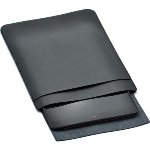 Laptop bag case Microfiber Leather Sleeve for Lenovo Thinkpad Yoga Book 10.1 inch Dual Pocket with Exterior Mouse Pad