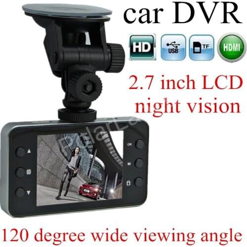 IR Night vision Full 1080P K6000 Car DVR Video Camera Recoder MI motion Detection 120 degree wide viewing angle