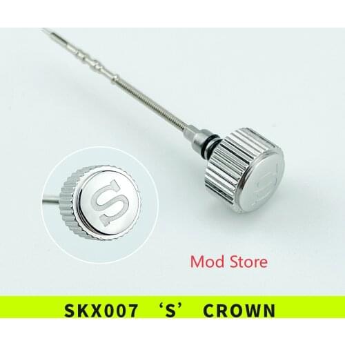 High Quality SKX007 Crown Engraved Signed 'S' Mod Parts 2 Gaskets Fit For NH35/36 NE15 7S26 4R36 6R15 Movement