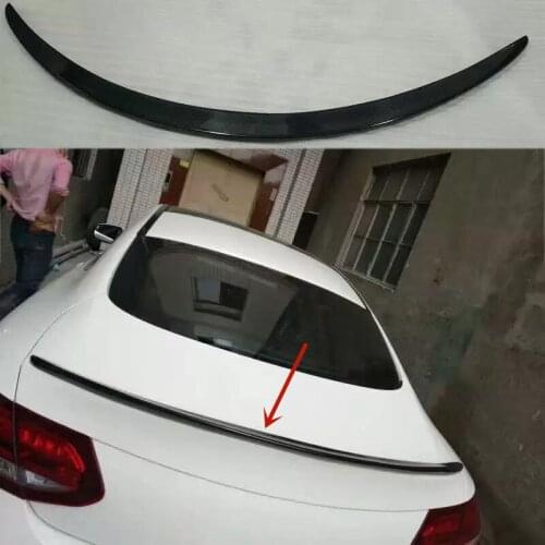 For Benz C-Class coupe high quality ABS Plastic Unpainted Color Rear Spoiler Wing Trunk Lid Cover Car Styling