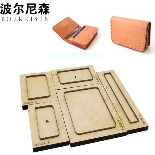 Japanese steel knife clamshell card package DIY can be customized leather die-cut laser machine cutting leather craft