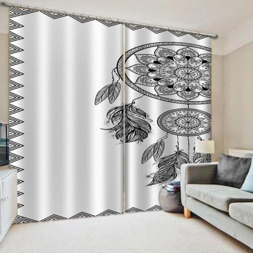 Custom Dreamcatcher Curtains Window Living Room Curtains Kitchen Indoor Window High Blackout Curtain Thick Style