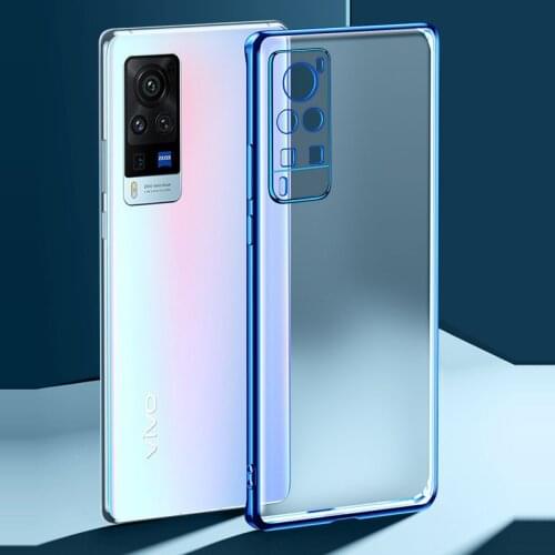 Camera Protective Phone Case for VIVO X60 Pro Plus VIVOX60 Capa X60ProPlus Soft Plating Silicon Clear Ultra Thin Back Cover X60T