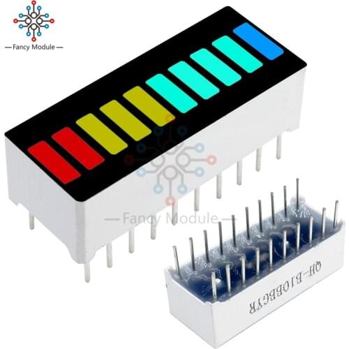 1Pcs 10 Segment LED Bargraph Light Display Module Bar Graph Ultra Bright Red Yellow Green Blue Colors Multi-color DIY Wholesale