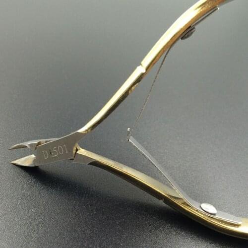 1pcs Golden Nail Cuticle Cutter Manicure Pedicure Tool Stainless Steel Toe Nail Dead Skin Cuticle Scissor Clipper Nipper