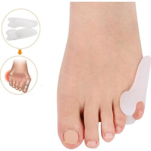 2pcs/Pair Silicone Little Toe Corrector Bone Bunion Orthotics Massage Foot Care Separator Orthopedic Supplies Hallux Valgus