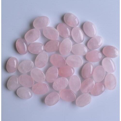 2020 Fashion top quality natural stone Oval CAB CABOCHON 10x14mm pink beads for jewelry making wholesale 50pcs/lot free