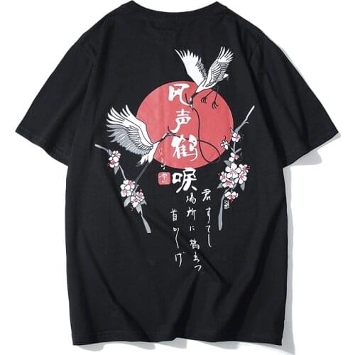 2021 Chinese Style Harajuku Short-sleeved High Quality Original Print Cotton Mens Tshirt Casual Oversize Hip Hop Tshirt Men
