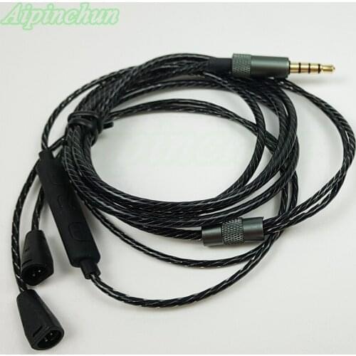 Aipinchun 3.5mm CTIA 4-Pole Jack Earphone Cable with Volume Controller Replacement Headphone Cord for IE8 IE8i IE80 A32