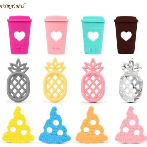 TYRY.HU 5PC Silicone Teethers Food Grade Tiny Rod DIY Teething Necklace Baby Toys Gifts Snacks Teether BPA Free