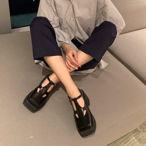 Retro Lolita Shoes Harajuku High Heel Boots Casual Creepers Punk Shoe Ladies Wedges Platform Pumps Gothic Black Boots Bota Mujer