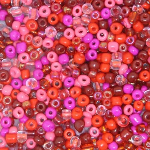 4mm 100pcs Red multicolor Czech Glass Seed Spacer Beads Austria Crystal Round Beads For Kids Jewelry DIY Making Accessorie