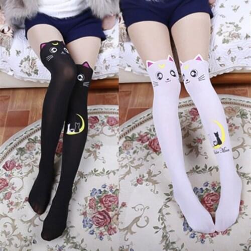 Cosplay Stockings Girls Lovely Cat Pantyhose Female Over Knee Long Socks Cute Hosiery Women Casual Costume Leg Warmers Sox