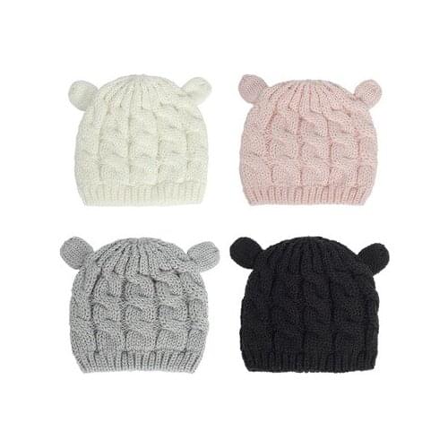 Baby hats Europe and America autumn winter newborn infant baby woolen hat tire caps small ears baby hats 0-18M