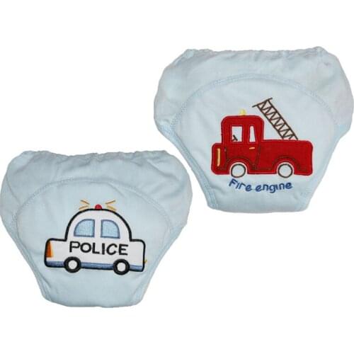 Washable Baby Training Nappies Pants for Boy Girl Pee Learning Underwears Briefs Infant Diapers Babi Shorts 4 layers Pack of 2