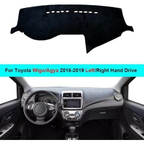 2 Layer Car Dashboard Cover Dash Mat Carpet For Toyota Wigo Agya 2018 2019 2020 LHD RHD Rug Sunshade Dash Board Cover Auto Sun