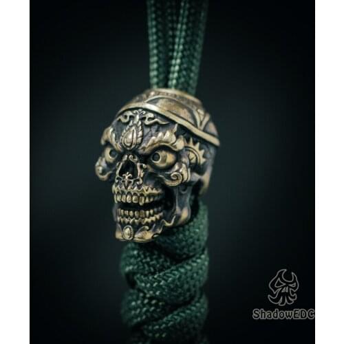 EDC Tibetan Silver Brass Knife Beads A Pendant Paracord Outdoor DIY Decorations Tibetan Silver Brass Camping Gear EDC Tools