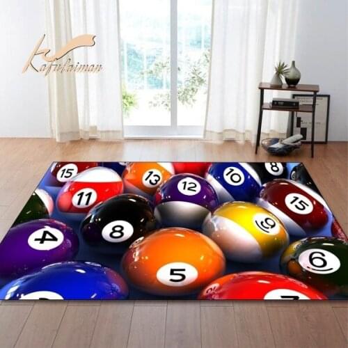 Billiard Poster Pool Hall Eight Ball Area Rug Carpet Non-Slip Floor Mat Doormats for Living Room Bedroom Water Absorption Mat