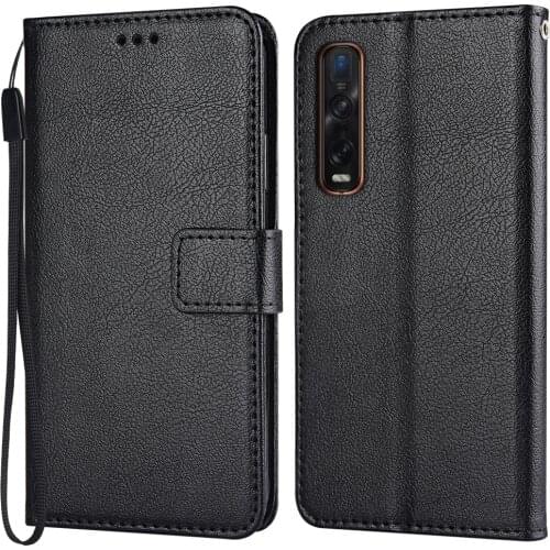 Flip Wallet Magnetic Leather Case for On OPPO Find X2 Pro CPH2025 PDEM30 Coque Plain Funda Luxury Phone Bags Cover