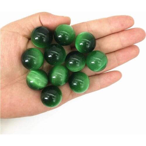 Beautiful 1PC Green Cat Eye Stone Ball Blue Cryustal Sphere Balls Crystal Gemstone Healing Stones Gifts Quartz Crystals