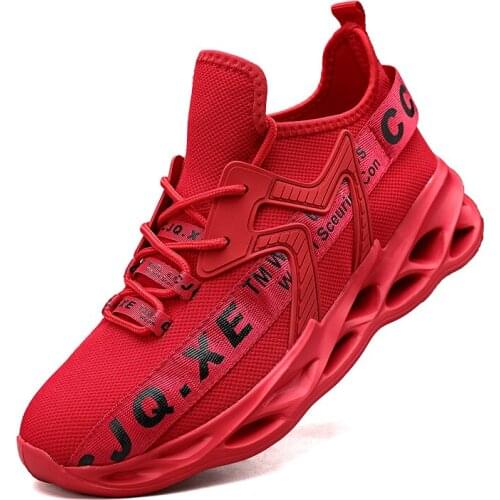 Mesh Blade Shoes Men Lace Up Cushion Casual Shoes Super Light Sports Trainers Flying Woven Breathable Man Tenis Shoes Big Size