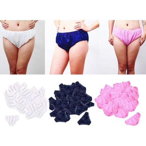 Pack of 50 Womens Disposable Nonwoven Underwear Panties Handy Briefs for Travel Hotel Spa