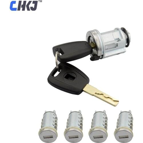 CHKJ SIP22 Blade Car Ignition Lock Set Key For Fiat Car Original Milling Lock Car Door Modified Lock Cylinder Car Key Trunk Lock