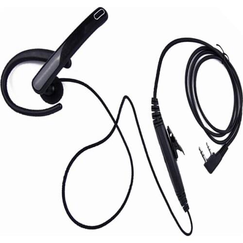 New rod headphones 2 Pin Ear Bar Earpiece Mic PTT Mic Tactical Headset for Walkie Talkie Baofeng Radio uv-5r BF-888s earpiece