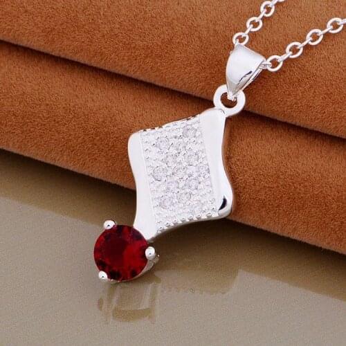 Wholesale High quality silver plated Fashion jewelry chains necklace pendant WN-809