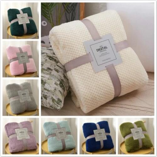 Plush Fleece Throw Blanket Striped Super Soft Flannel Blankets Solid Modern Line Winter Bed Sofa Cover Bedspread Travel Blankets